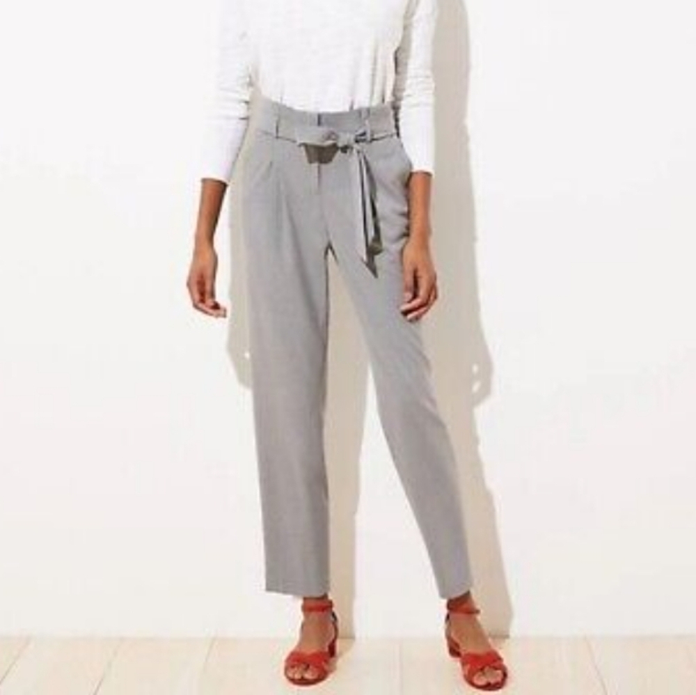 Loft women's grey pants size (4)